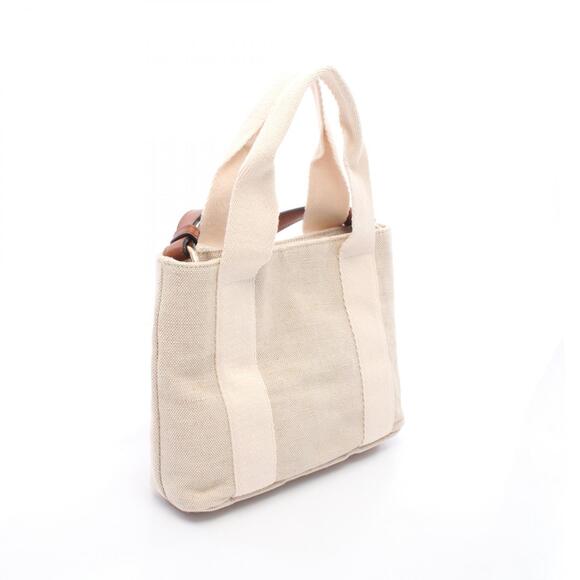 Chloe Beige Tan Canvas Tote Bag - Picture 2 of 4